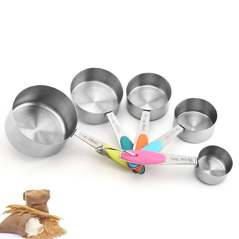 10 Piece Stainless Steel Measuring Cups and Spoons Set for Baking and Cooking