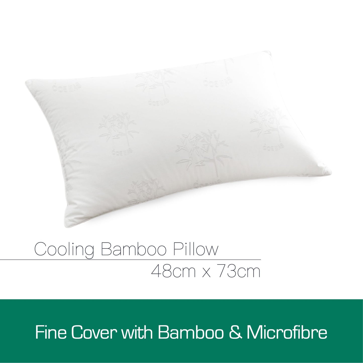 Luxor Australian Made Bamboo Cooling Pillow Standard Size Twin Pack