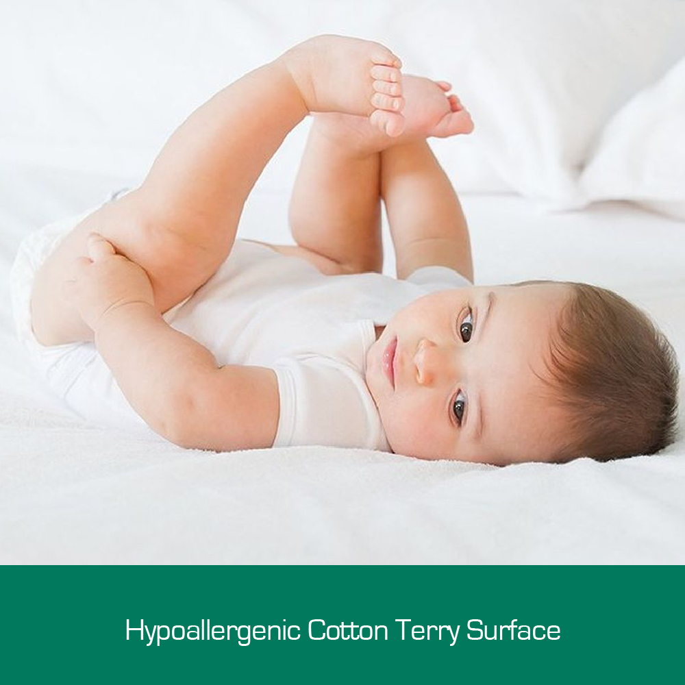 Woolcomfort Cotton Terry Fully Fitted Waterproof Mattress Protector Single Size