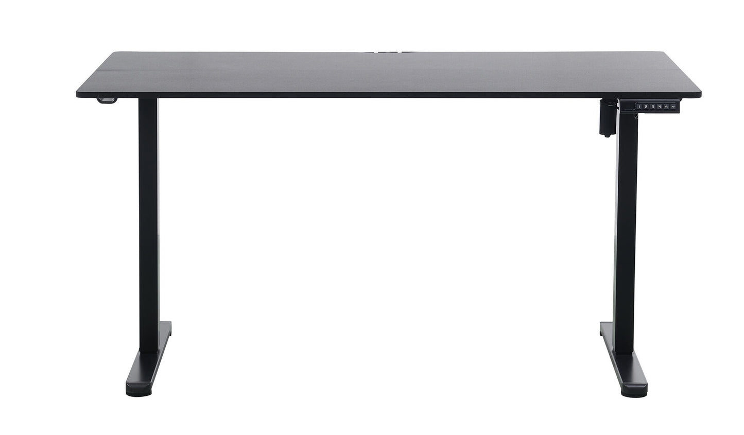Ergonomic Kids Study Chair & Adjustable Electric Standing Desk Set – Blue Chair & Black Desk