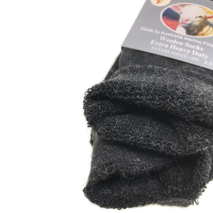 1 Pair Merino Wool Blend Work Socks Thermal Hiking Winter Warm Socks - Navy - 11-14