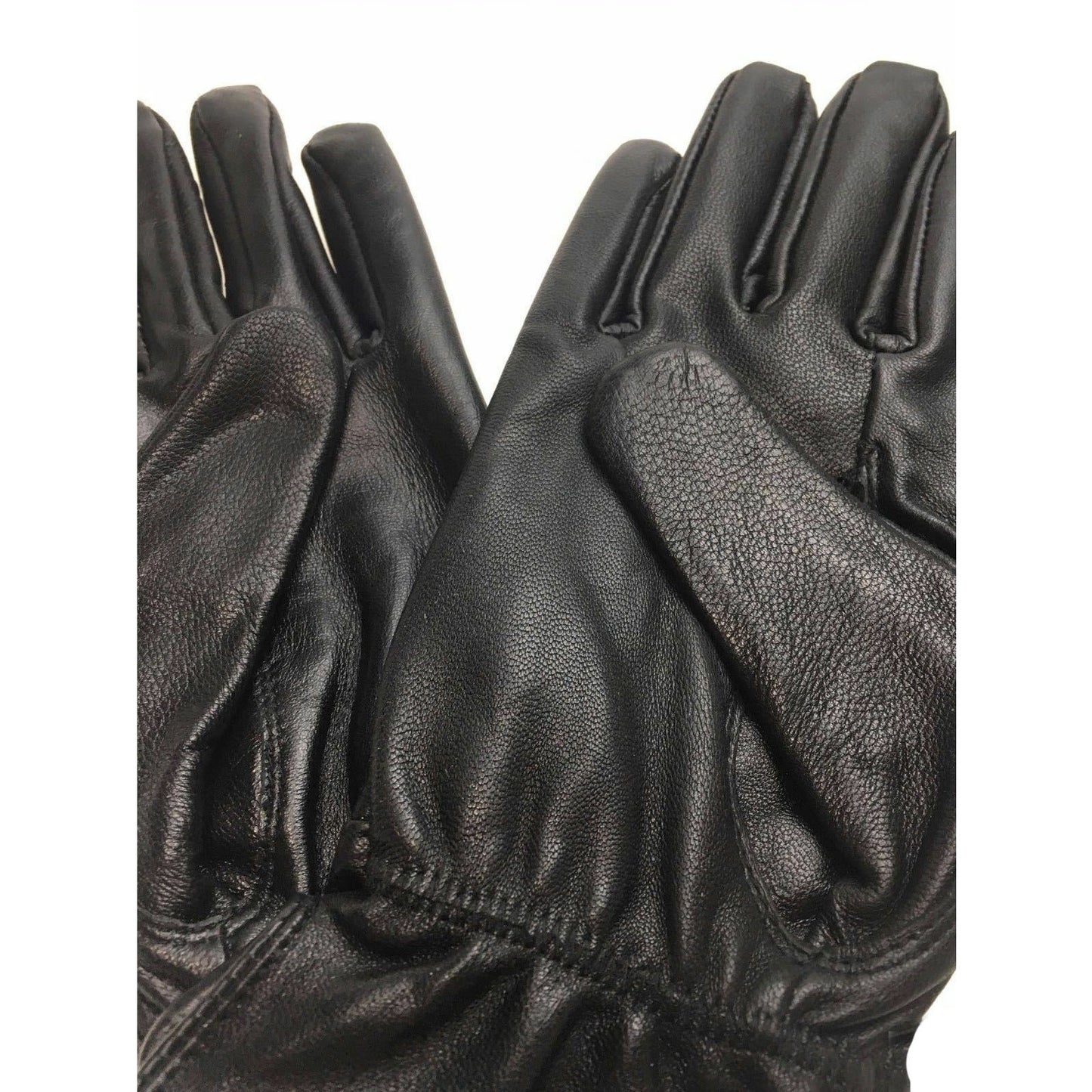 Ladies Genuine Sheepskin Leather Gloves Fleece Lined Warm Winter Womens in Black - L