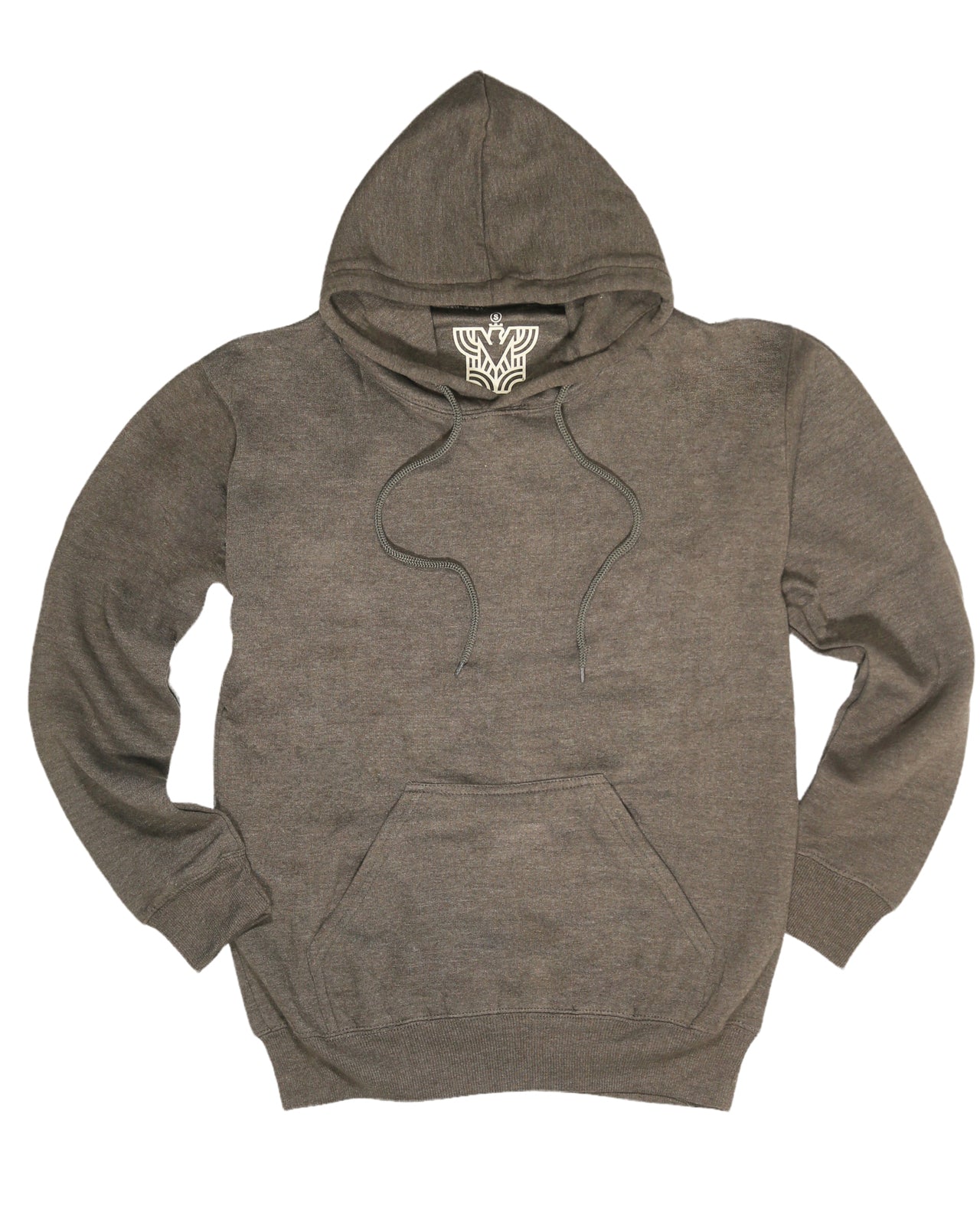 Mens Hoodie 100% Cotton Fleece Pullover Sweatshirt Warm Jumper - Charcoal Grey - S