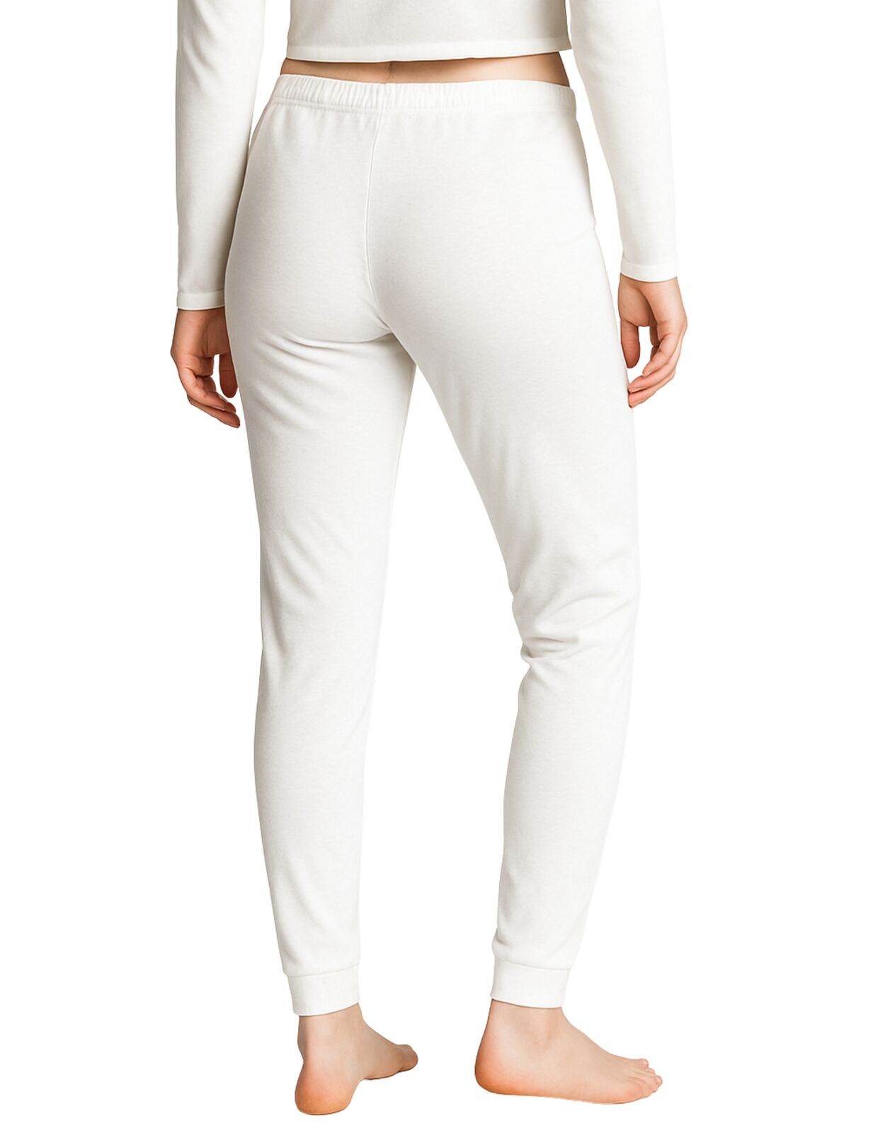Womens Thermal Cotton Pants Long Janes John Bottoms Underwear in Beige - 18-20