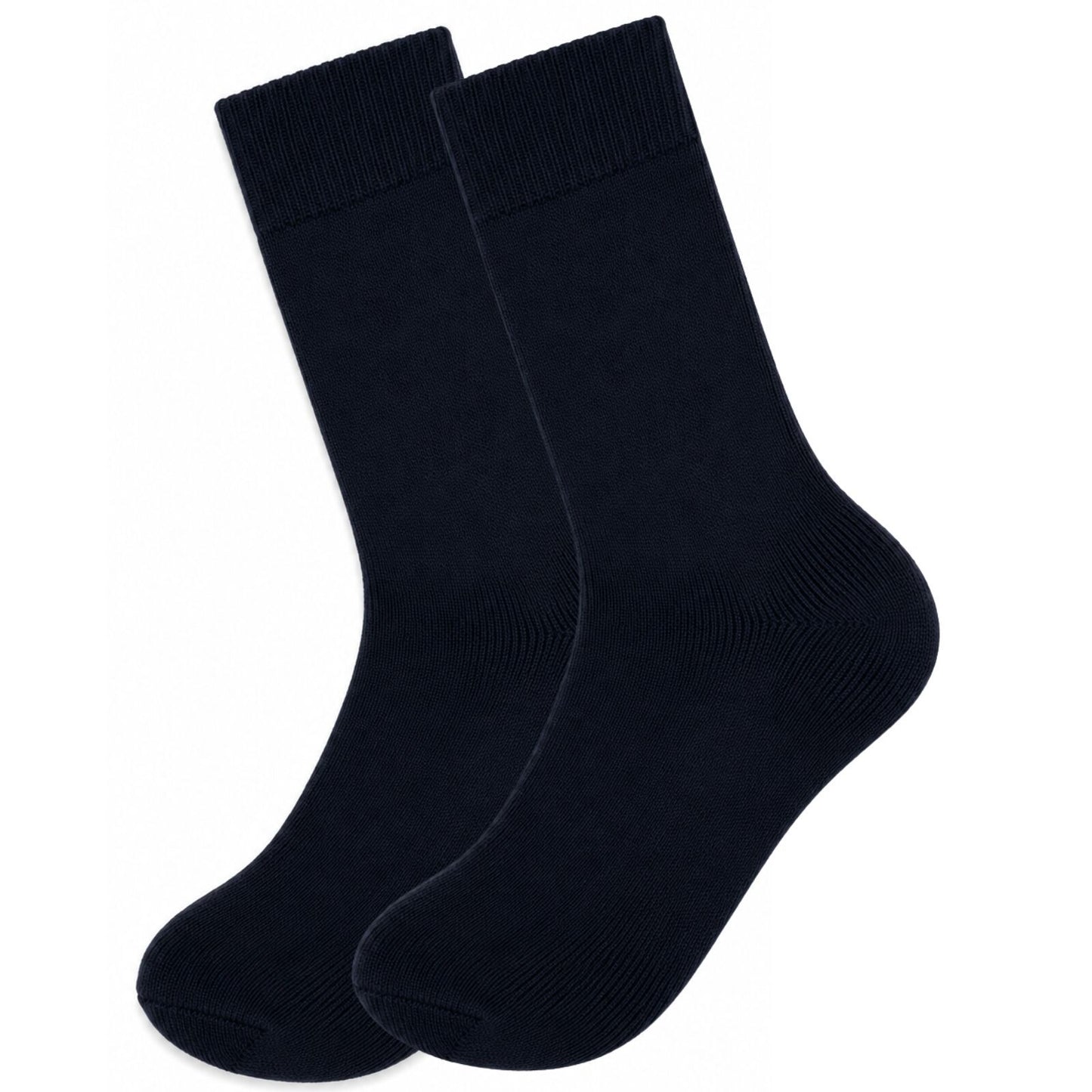 Merino Wool Mens Thermal Diabetic Socks Loose Top Circulation 1 Pair - Navy - 7-11