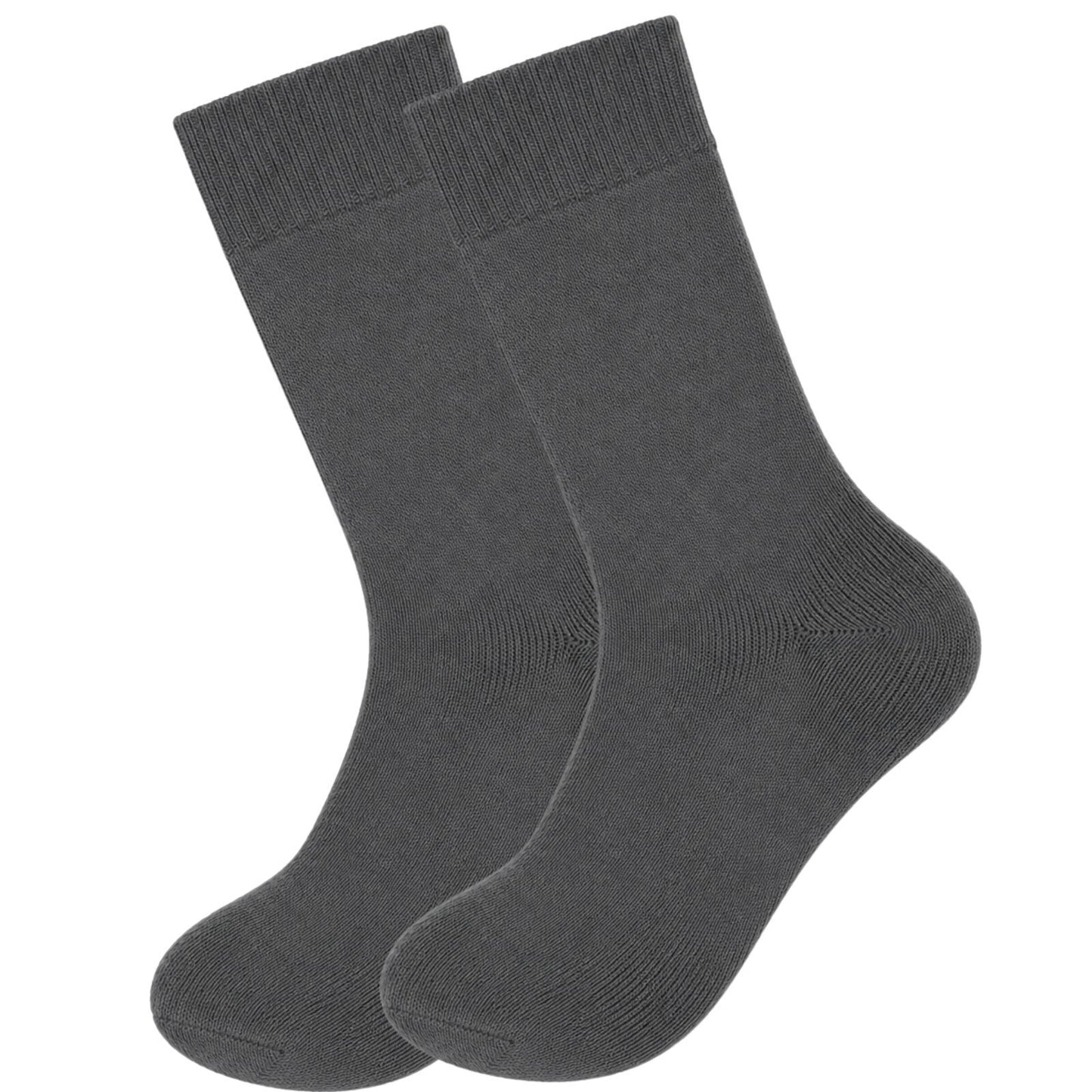 Merino Wool Mens Thermal Diabetic Socks Loose Top Circulation 1 Pair - Grey - 2-8