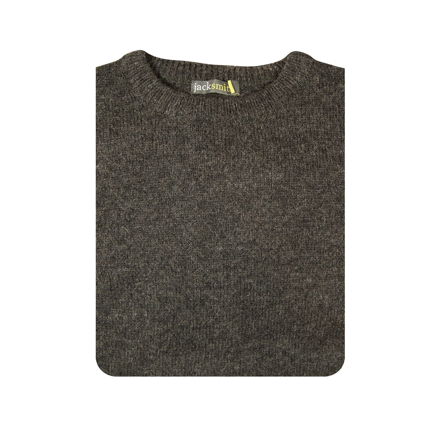 Mens 100% Shetland Ragg Wool Round Neck Knit Jumper Pullover Crew Sweater - Charcoal (29) - XXL