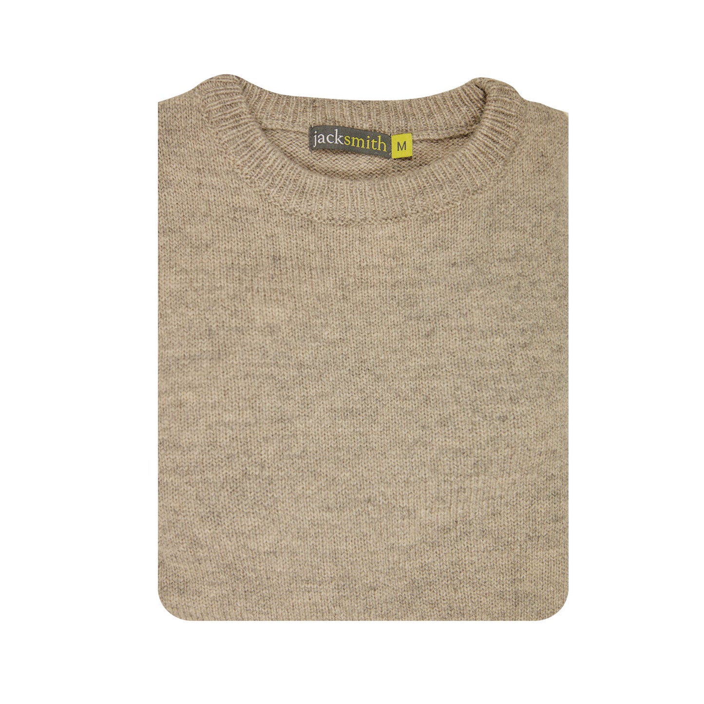 100% SHETLAND RAGG WOOL CREW Round Neck Knit JUMPER Pullover Mens Sweater Knitted - Beige - XXL