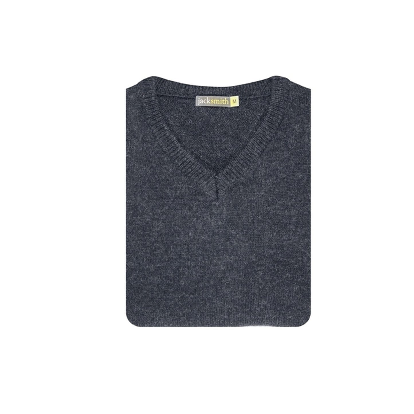 100% Shetland Ragg Wool V Neck Knit Jumper Pullover Mens Sweater Knitted - Navy - XL