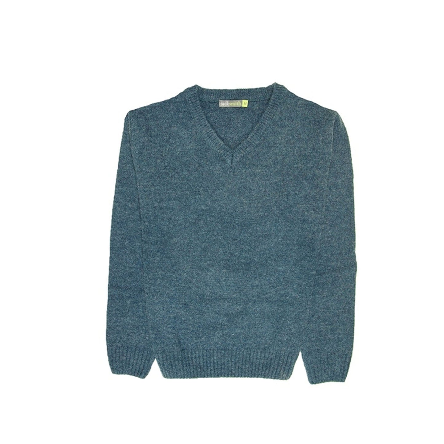 100% Shetland Ragg Wool V Neck Knit Jumper Pullover Mens Sweater Knitted - Sherwood - 6XL