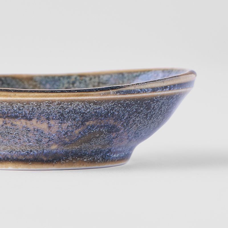 Sauce Dish organic shape 8cm Steel Grey Glaze