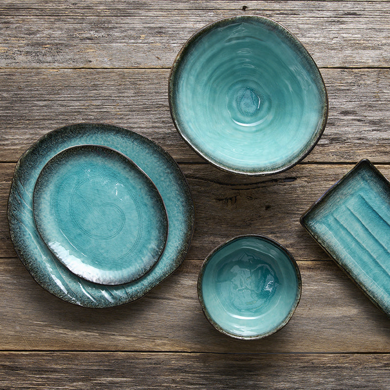 Serving Platter 42cm Sky Blue Glaze