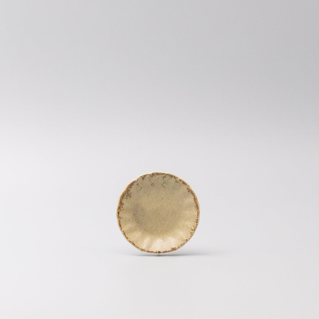 Sauce Dish 8cm Scallop Sand Fade Glaze