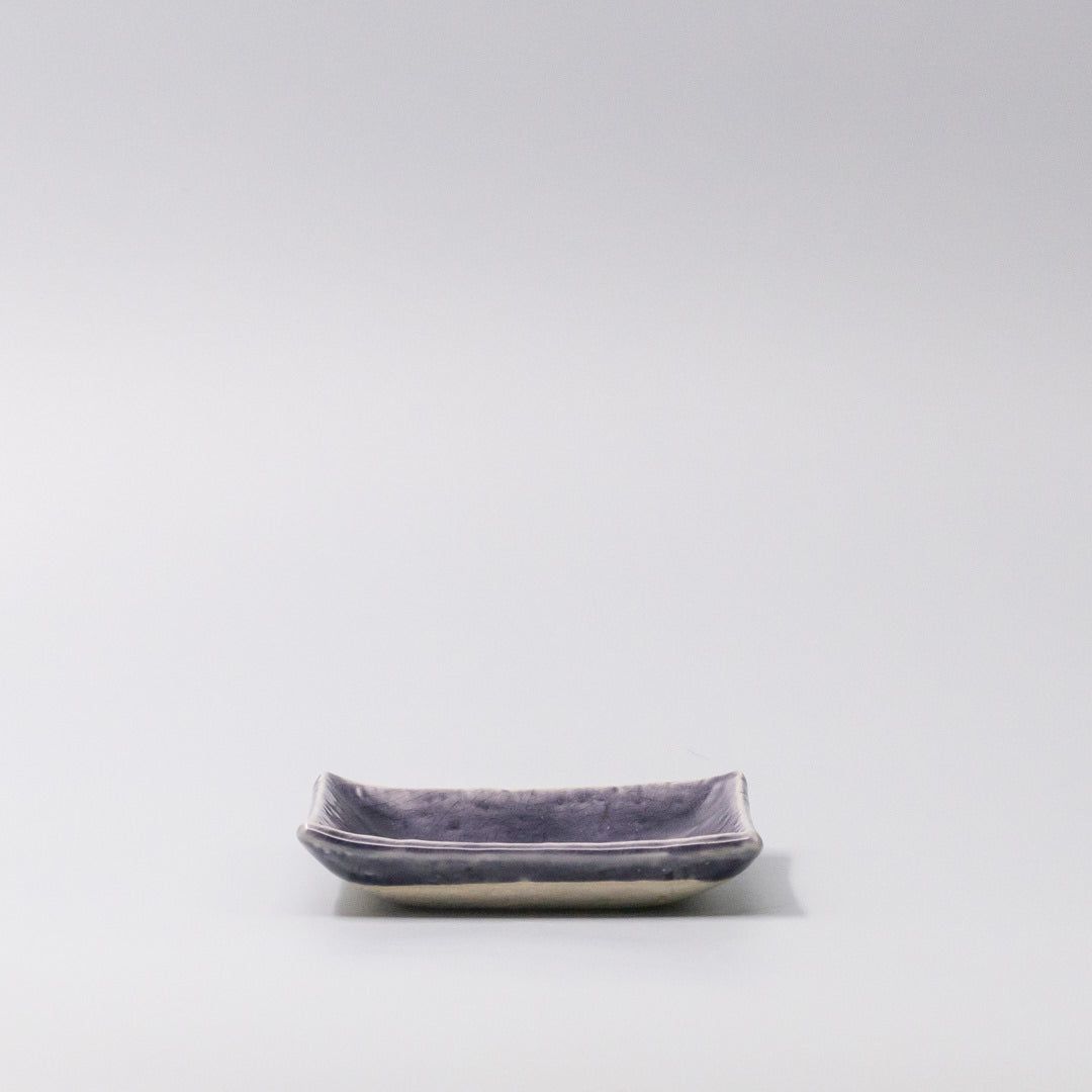 Sauce Dish 10cm Crackle Amethyst Glaze