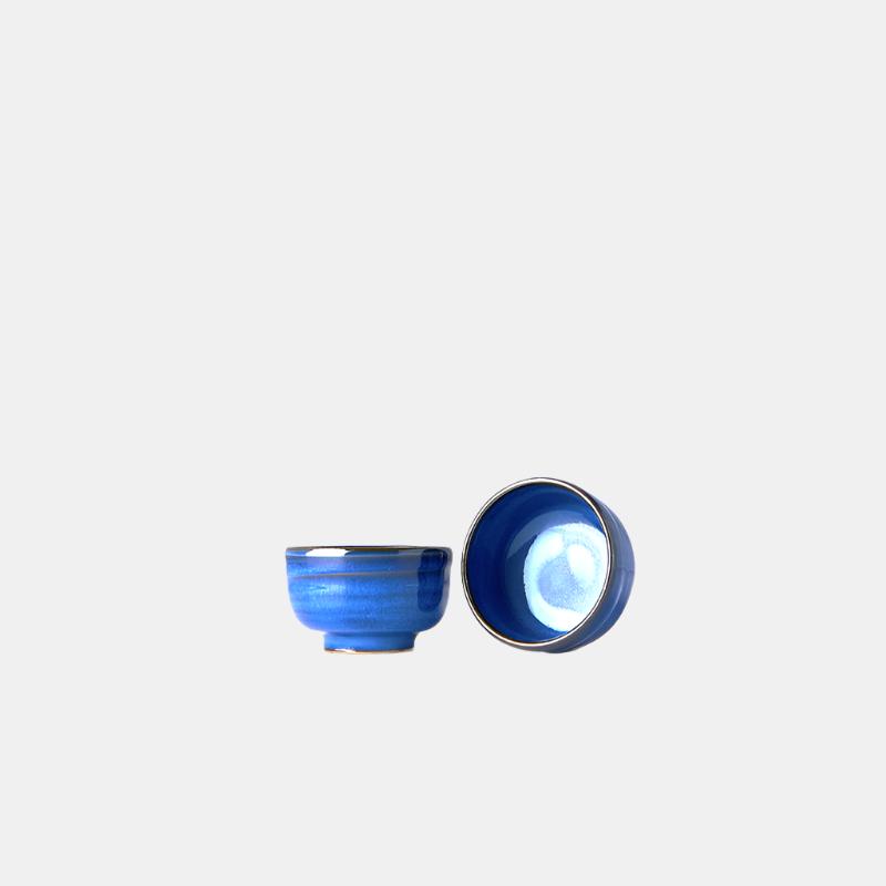 Sake Cup 35ml Gura Kiln Blue Glaze