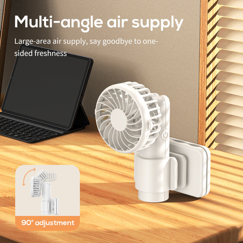 Ice Green Portable Multifunctional Clip Fan DQ261 - 1000mAh Battery, 3-Speed, Quiet Cooling for Summer