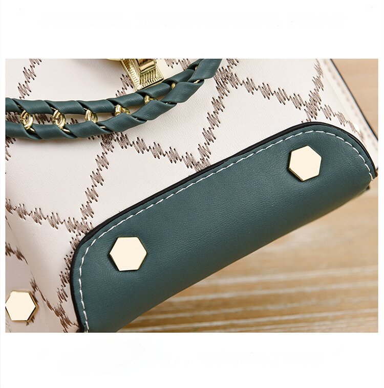 Brown Stylish Korean Minimalist Crossbody Bag - Elegant Small Square Shoulder Bag with Phone Pocket