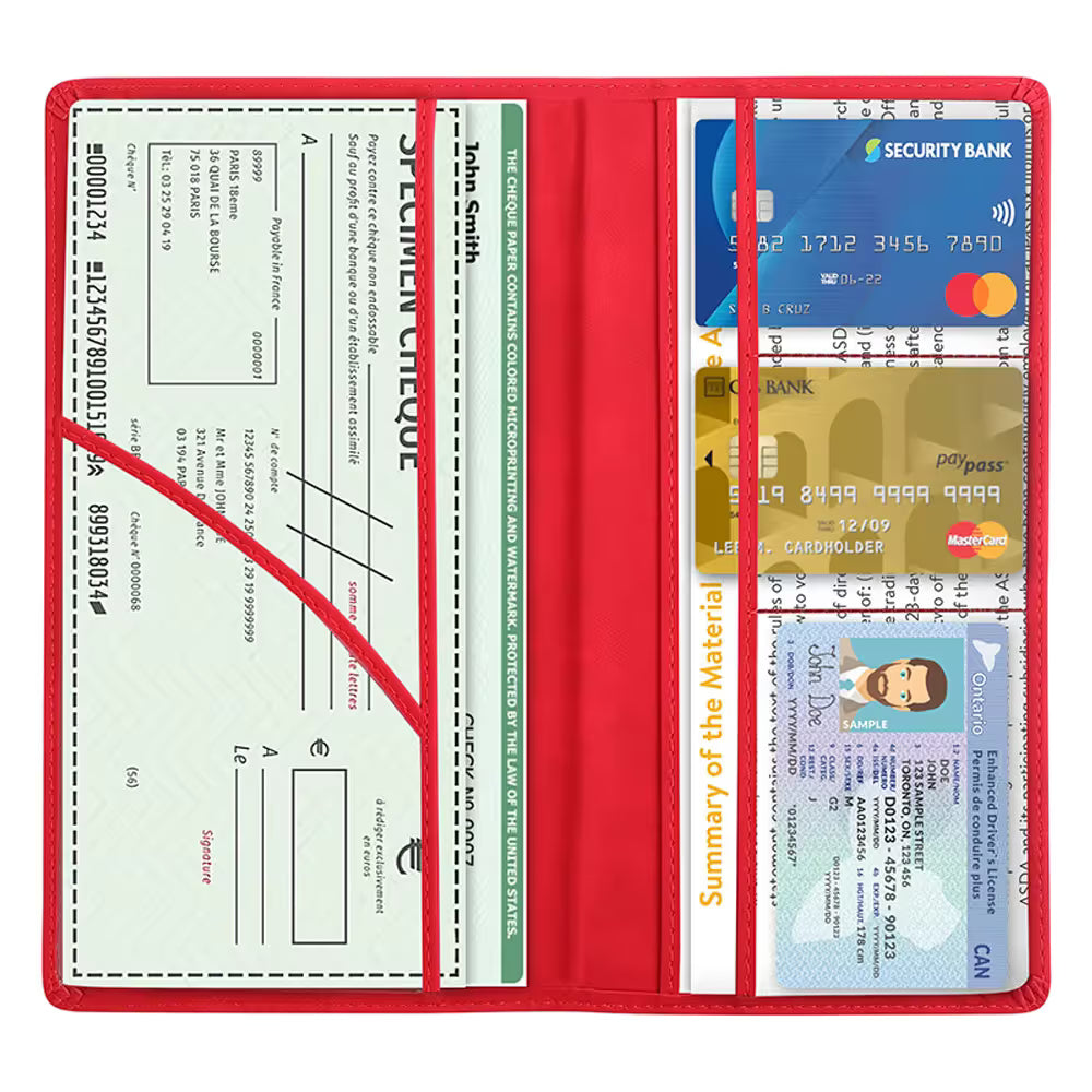 3 Pcs Premium PU Leather Car Registration and Insurance Holder - Slim Auto Document Organizer, Driver's License Wallet and Travel Passport Folder - Elegant Black