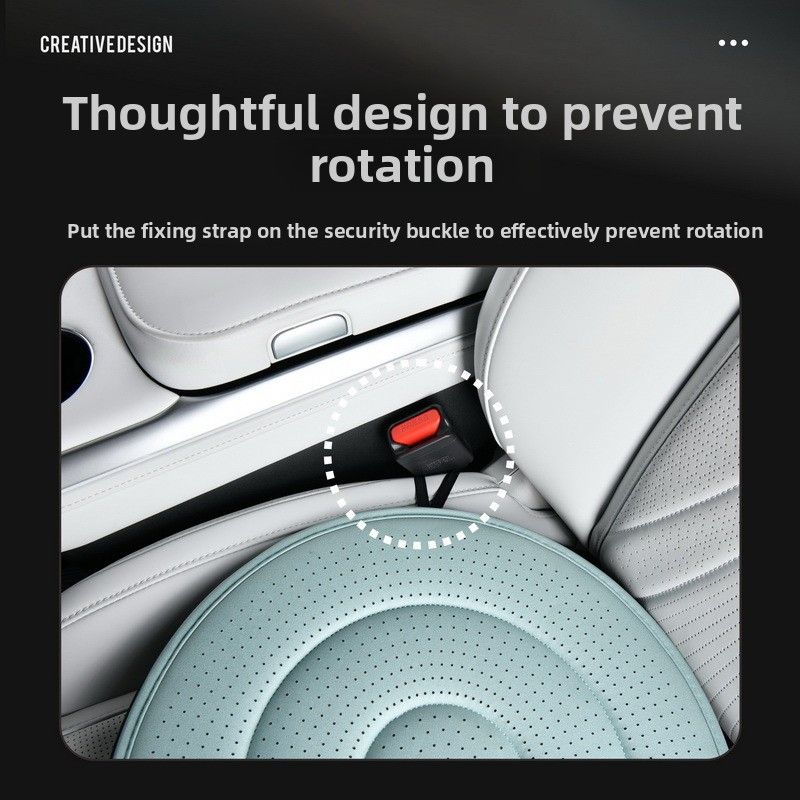 Black 360 Degree Rotating Car Seat Cushion - 53cm Nano Tech Swivel Mobility Aid - Easy Vehicle Entry and Exit for Seniors, Breathable Non Slip Ergonomic Support for Home Office and Travel