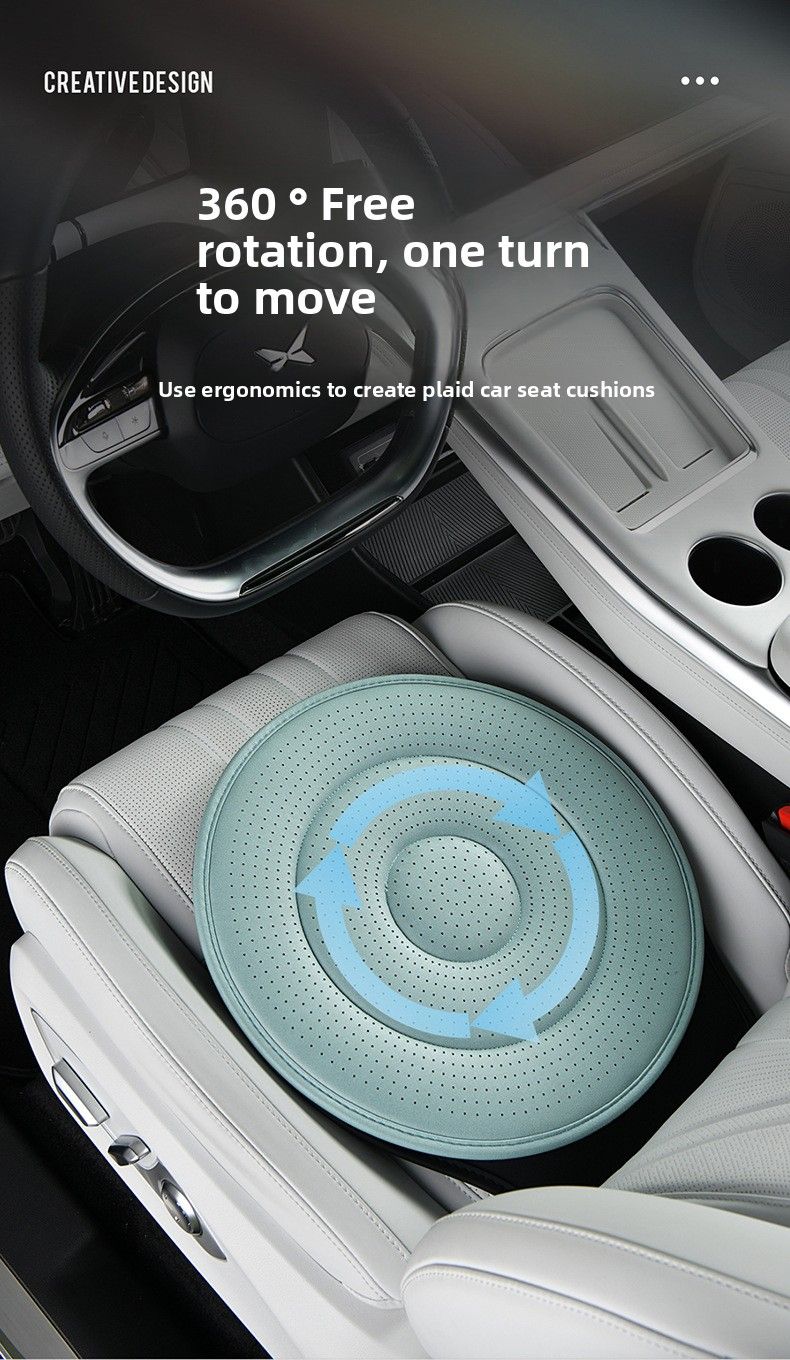Calm Green 360 Degree Rotating Car Seat Cushion - 53cm Nano Tech Swivel Mobility Aid - Easy Vehicle Entry and Exit for Seniors, Breathable Non Slip Ergonomic Support for Home Office and Travel