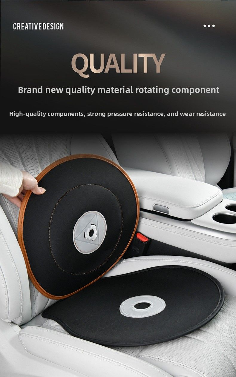 Beige 360 Degree Rotating Car Seat Cushion - 53cm Nano Tech Swivel Mobility Aid - Easy Vehicle Entry and Exit for Seniors, Breathable Non Slip Ergonomic Support for Home Office and Travel