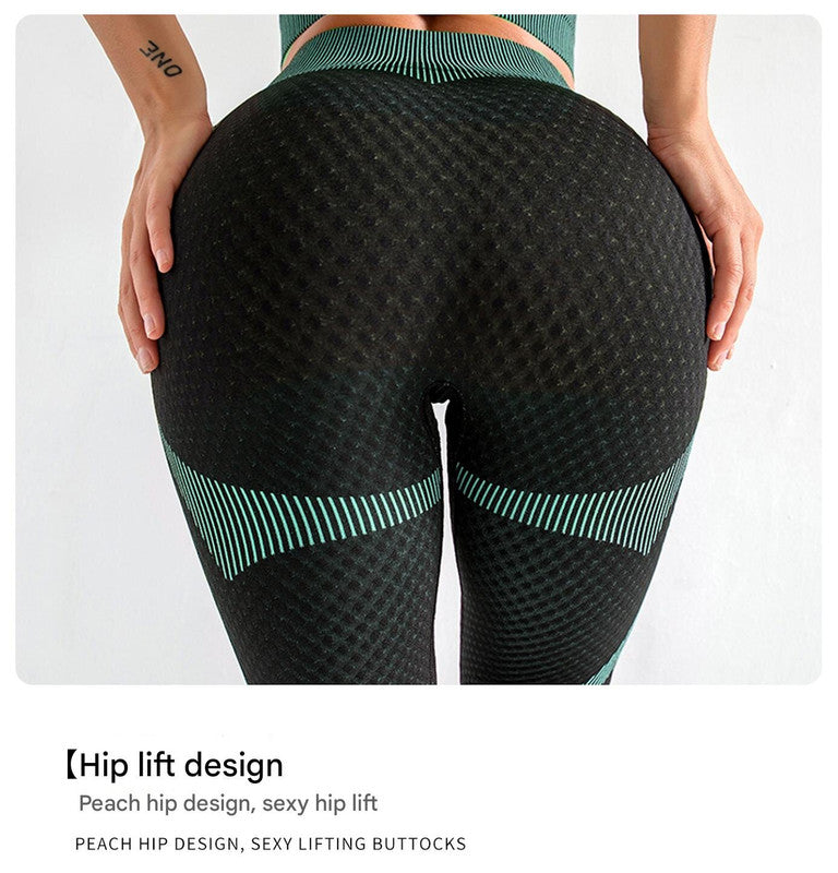 Elegant purple High Waist Yoga Set for Women - Sports Bra, Long Sleeve Shirt & Leggings 3-Piece Workout Set Size XXXXL