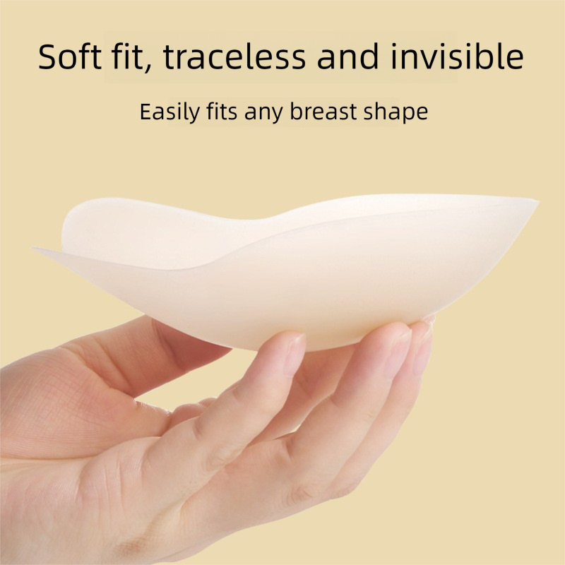 Size L 3 Pairs Skin Color Reusable Silicone Breast Lift Nipple Covers - Invisible Adhesive Bra Pasties for Seamless Lift & Coverage