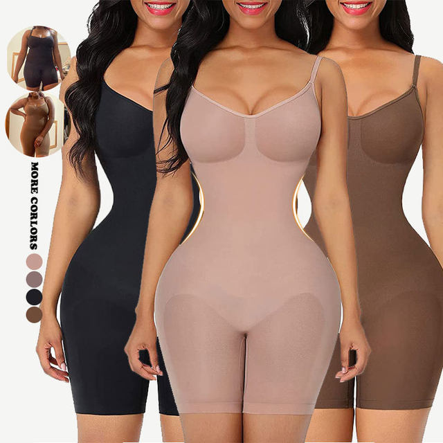 Size XXXL Black Seamless Full Body Shaper for Women - Tummy Control, Butt Lifter & Thigh Slimmer Bodysuit