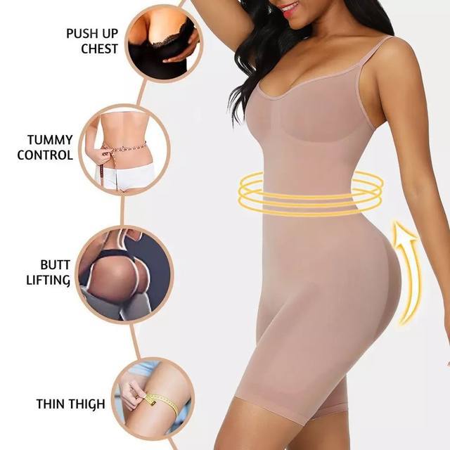 Size XXXL Black Seamless Full Body Shaper for Women - Tummy Control, Butt Lifter & Thigh Slimmer Bodysuit