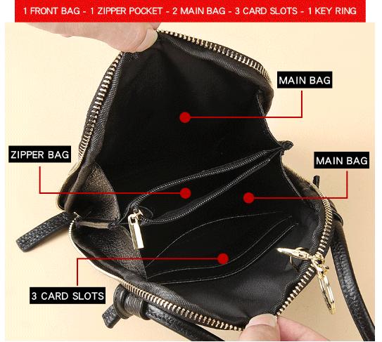 Light Green Premium Leather Mini Crossbody Phone Bag - Stylish Multi-Pocket Organizer for Women