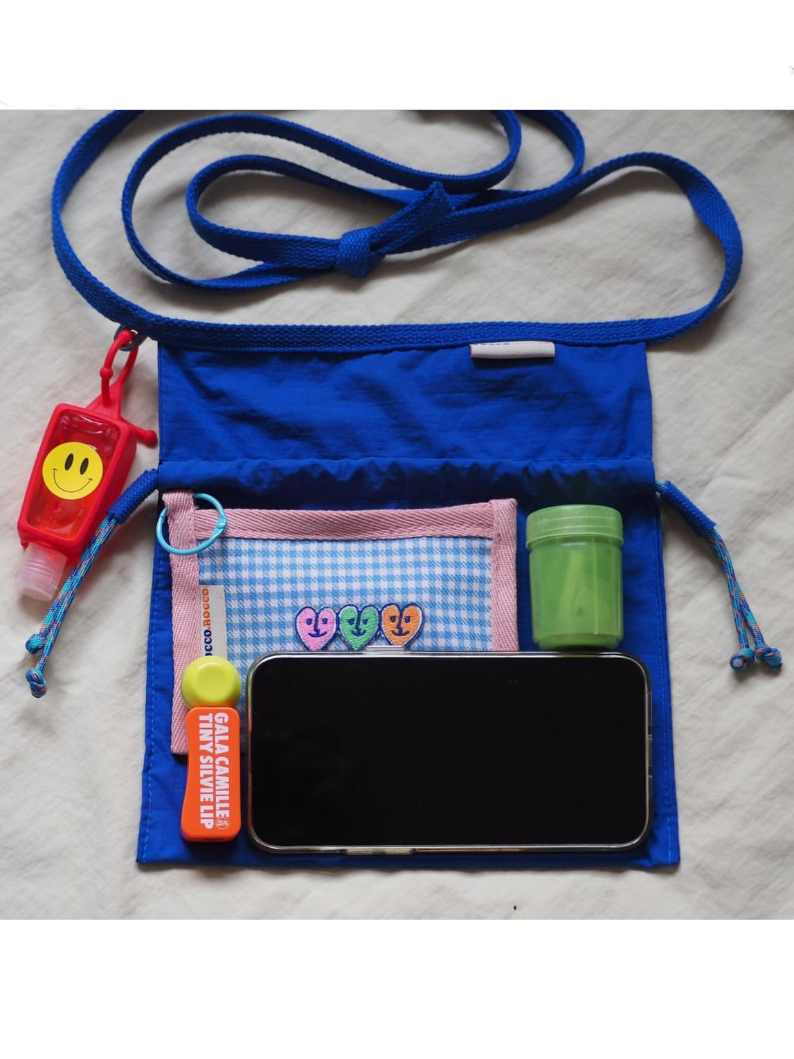 Light Green 2PCS Cute Lightweight Drawstring Crossbody Phone Bag - Simple Mini Shoulder Pouch (21x22cm)
