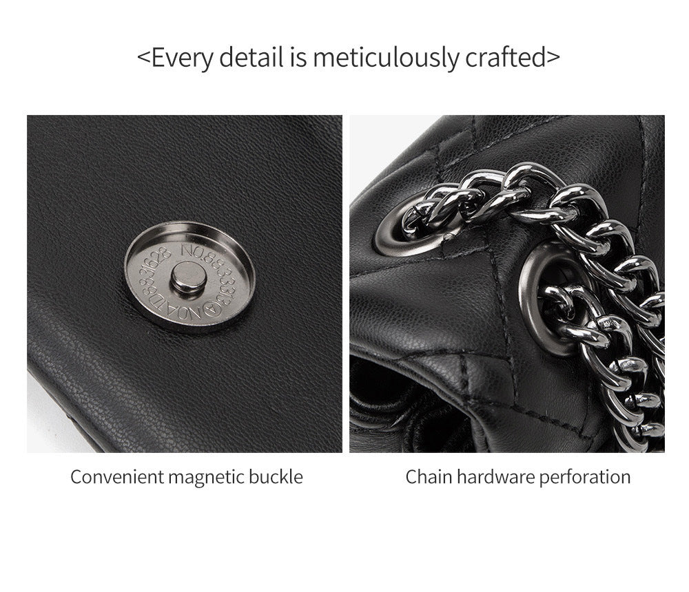 Elegant Quilted Leather Chain Bag with Bird Head Clasp(Pink)