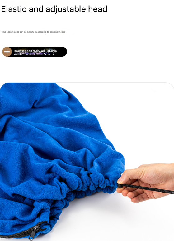 Green Versatile Double-Sided Fleece Bag Liner - Lightweight & Portable Travel Blanket for Camping & Outdoors
