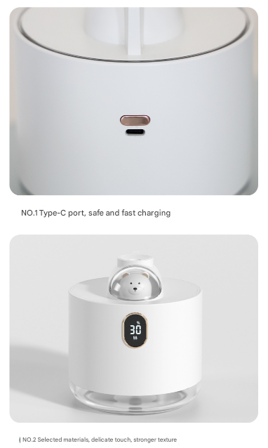 Green Adorable Space Capsule Humidifier - Portable USB Cool Mist Maker with LED Display & Ambient Night Light