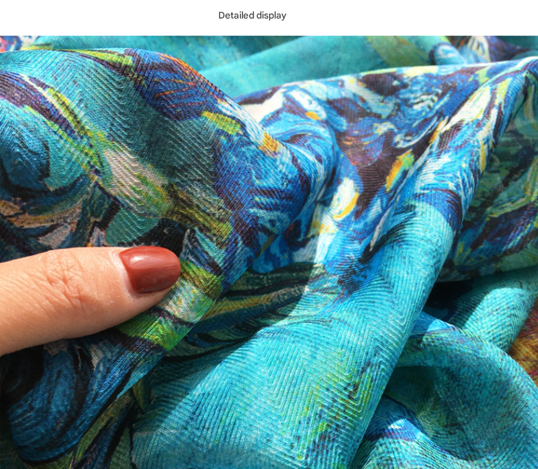 A Wheat Field with Larks Elegant Artistry Shawl - Large 130cm Square Scarf with Oil Painting Print & Hand-Rolled Hem