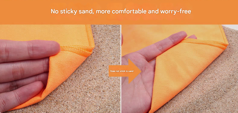 2-Piece Light Green Quick-Dry Microfiber Sports Towel with Travel Case - Compact & Absorbent for Gym, Swimming & Camping