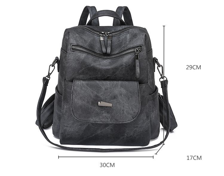 Stylish Women's PU Leather Backpack - Versatile Shoulder Bag with Multiple Pockets(Pink)