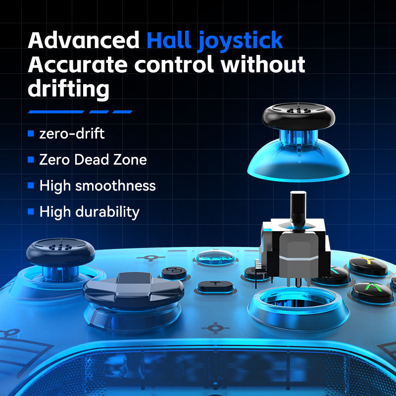 G6 Pro Wireless Gaming Controller - Hall Joysticks & Triggers, Multi-Platform, Six-Axis Gyro, Turbo & Macro(blue)