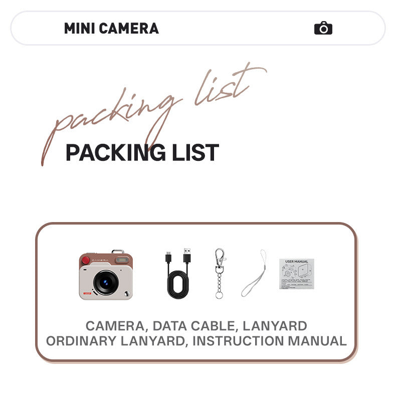Mini Retro Keychain Camera - 48MP Photos, 1080P HD Video with Built-in Filters & Flash(red)