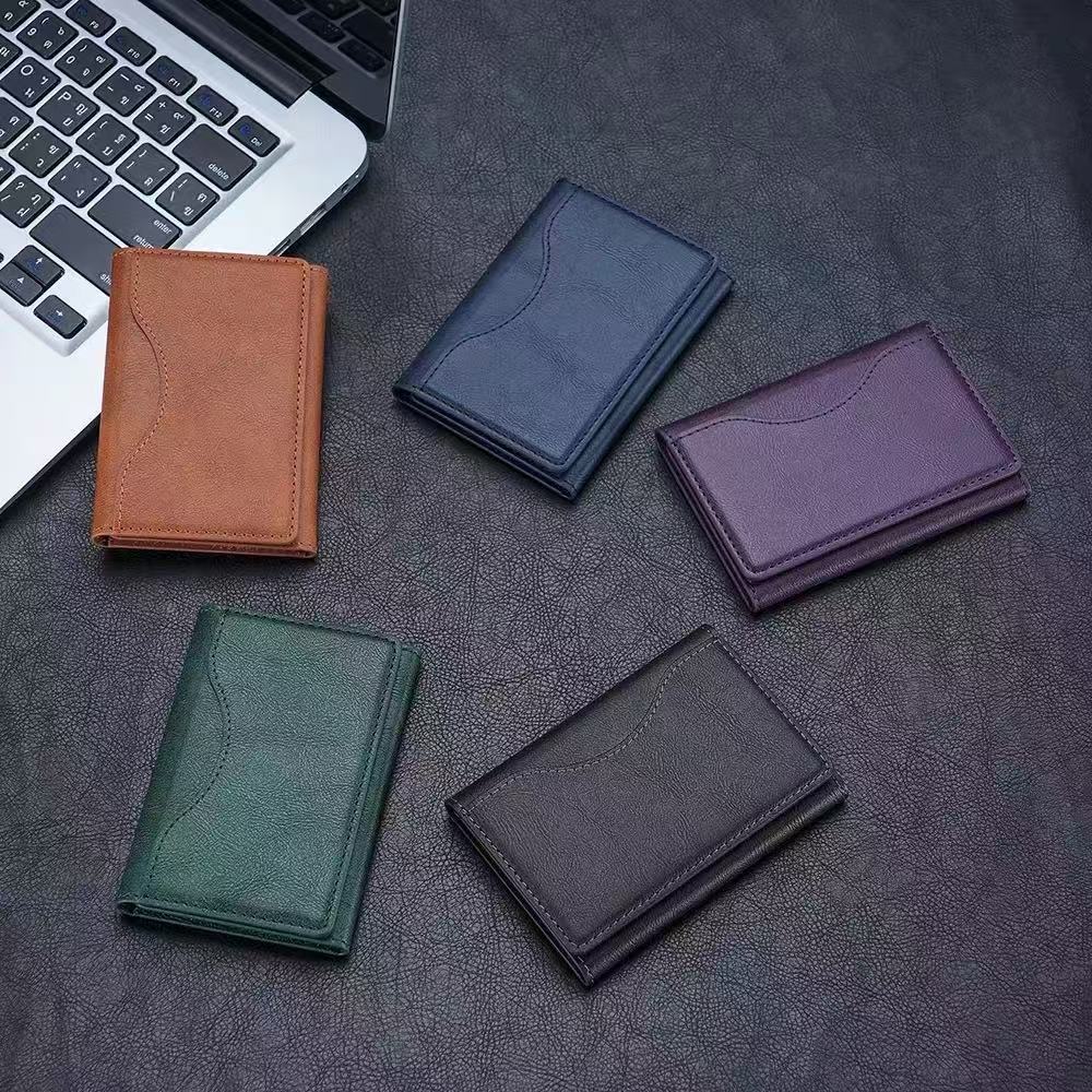 Brown 3-in-1 Magnetic Wallet for MagSafe - Slim PU Leather Card Holder with Kickstand