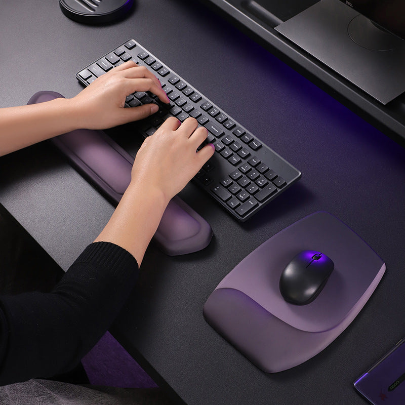 Purple Comfortable Memory Foam Wrist Rest Set – Ergonomic Mouse Pad & Keyboard Hand Support for Office and Home Use
