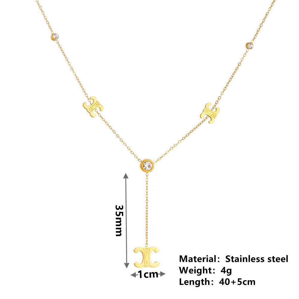 Stylish Stainless Steel Jewelry Set – Elegance Meets Durability with Parisian Arc de Triomphe Design