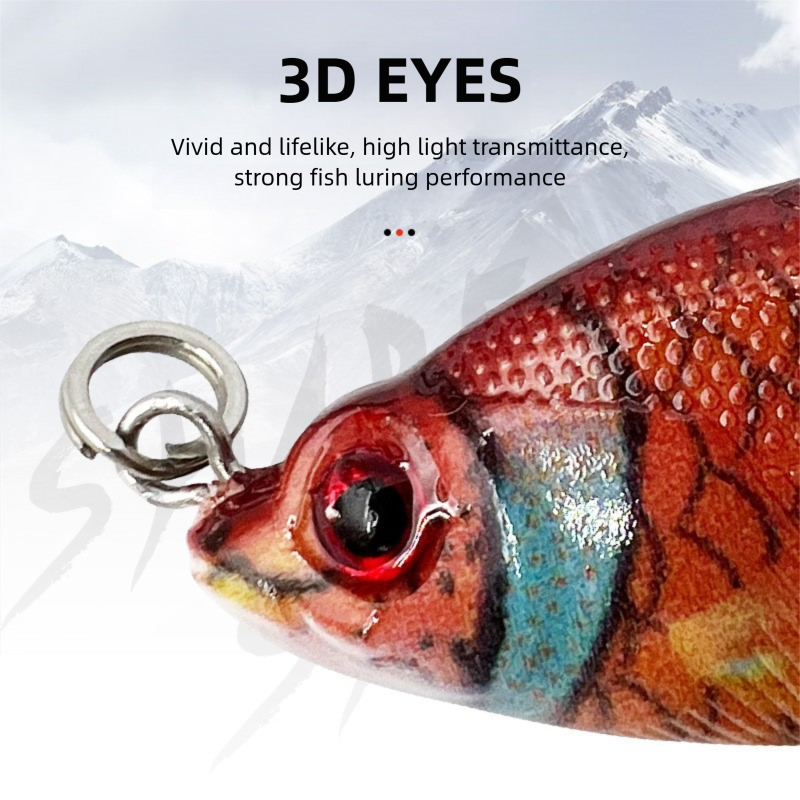 5-Pack 2" Lifelike Jointed Swimbaits for Crappie Bass Trout, , Swimbait for Relax Family Fishing