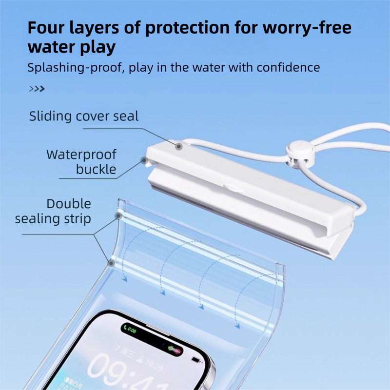 3-PCS Purple IPX8 Waterproof Phone Pouch(19×11 CM) - Universal Touch Screen & Underwater Photo Case for Swimming, Snorkeling, and Beach