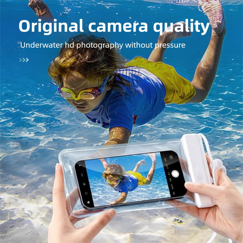 3-PCS Black IPX8 Waterproof Phone Pouch(19×11 CM) - Universal Touch Screen & Underwater Photo Case for Swimming, Snorkeling, and Beach