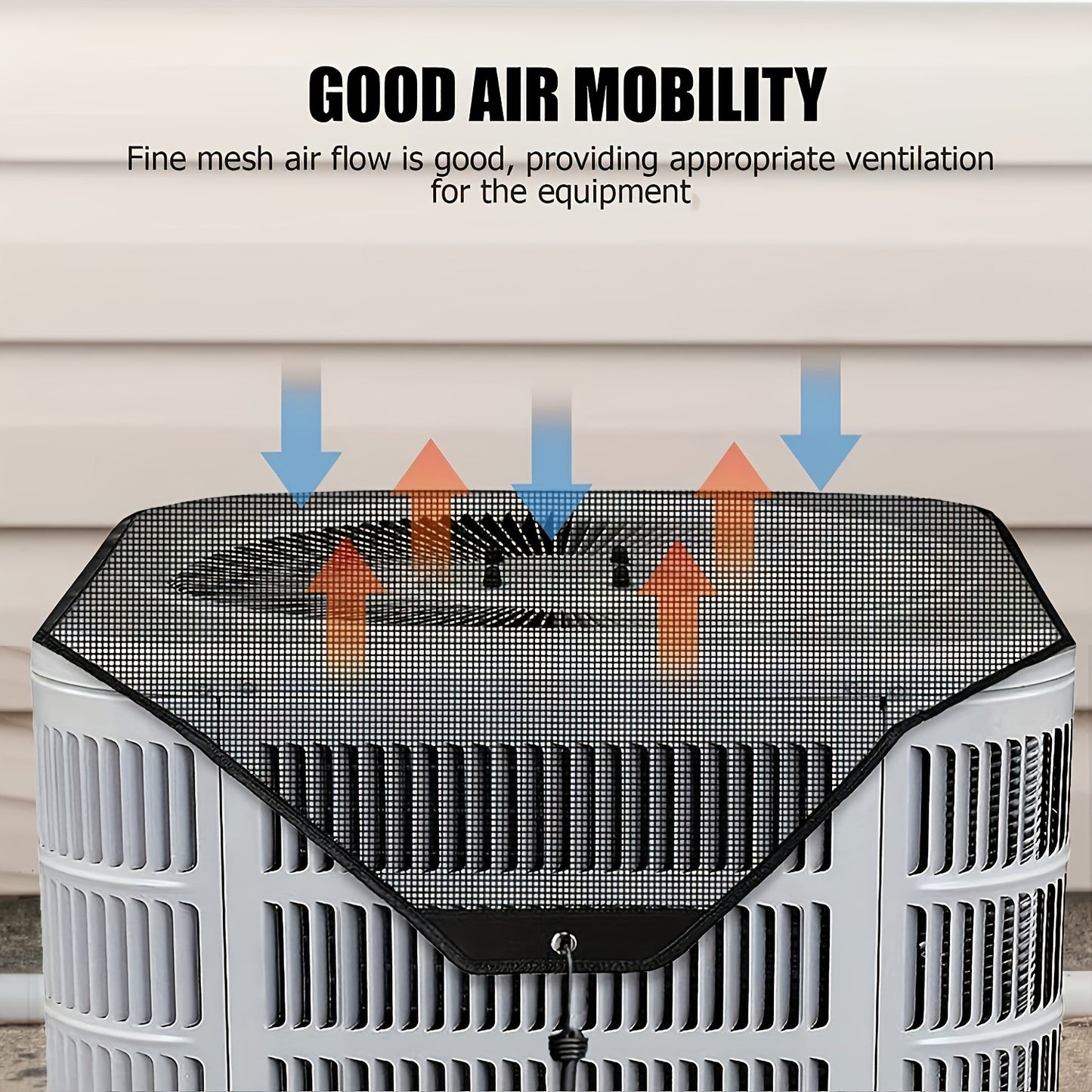 2-Pack Ventilated Resin Mesh Outdoor Air Conditioner Cover(71x71cm / 28x28inch) - Anti-Sun Heat Reduction AC Unit Net for Exterior Use