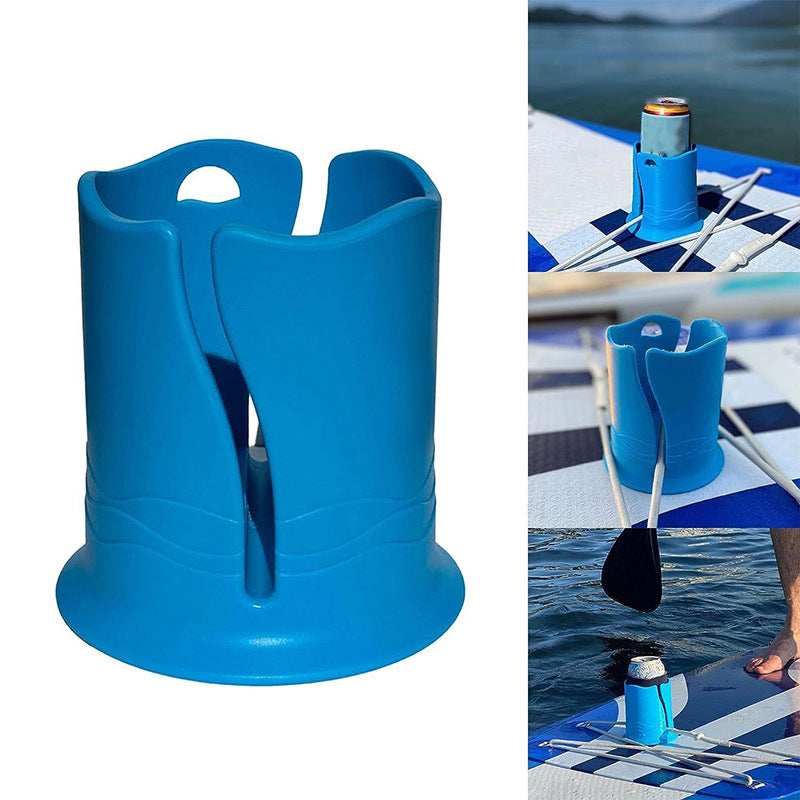 2-Pack Pink Outdoor Surfboard Water Bottle Holder - Portable PP & Silicone Drink Stabilizer for Water Sports