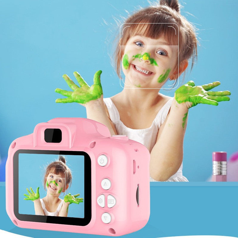 X2 Pink HD Dual Lens Kids Carrot Bunny Digital Camera - Multi-Functions With 20MP Interpolation, Photo & Multiple Filters, 1080P Video and Game