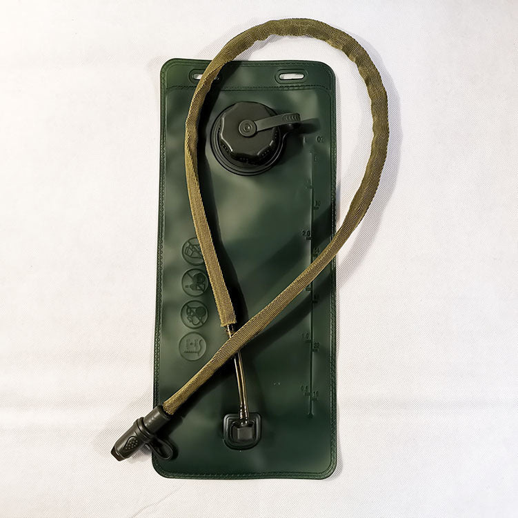 Outdoor Green 2L Hydration Bladder for Running & Cycling - Eco-Friendly PEVA Material Water Reservoir Pack Insert with Bite Valve & 93CM Water Pipe