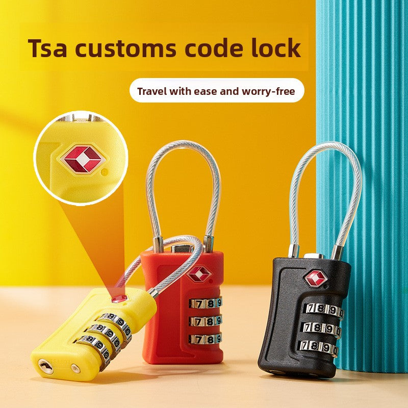 Lake blue TSA Approved Cable Combination Padlock 3-Digit Security Lock for Travel Luggage Suitcase Gym Lockers Durable Steel Wire Australian Travel Essential